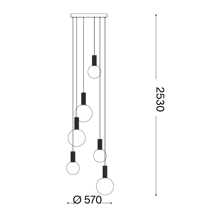 Ideal Lux - LED-pendel med vajer ODEON LED/39W/230V CRI 90 Ø 57 cm beige/vit