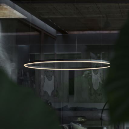 Ideal Lux - Pendellampa med vajer ORACLE SLIM LED/37W/230V 4000K CRI 90 Ø 70 cm svart