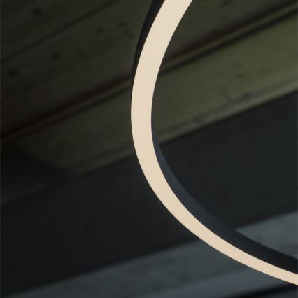 Ideal Lux - Pendellampa med vajer ORACLE SLIM LED/37W/230V 4000K CRI 90 Ø 70 cm svart