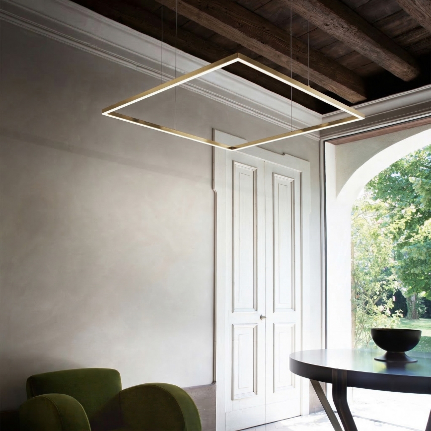 Ideal Lux - LED-pendel på vajer ORACLE SLIM LED/33W/230V 3000K CRI 90 50x50 cm guld