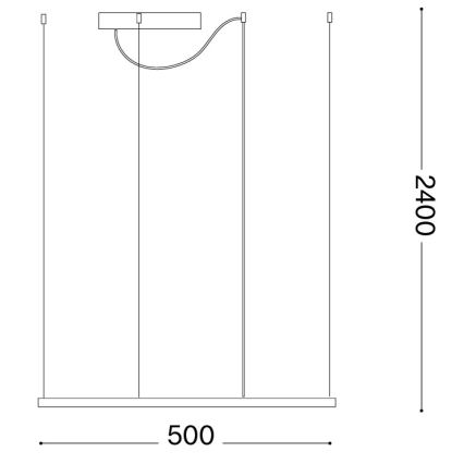 Ideal Lux - LED-pendel på vajer ORACLE SLIM LED/33W/230V 3000K CRI 90 50x50 cm guld