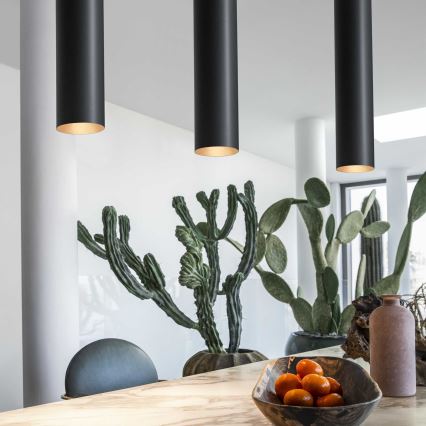 Ideal Lux - LED-pendel på kabel LOOK 1xGU10/7W/230V CRI 90 Ø 6 cm svart