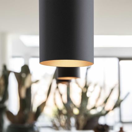 Ideal Lux - LED-pendel på kabel LOOK 1xGU10/7W/230V CRI 90 Ø 6 cm svart