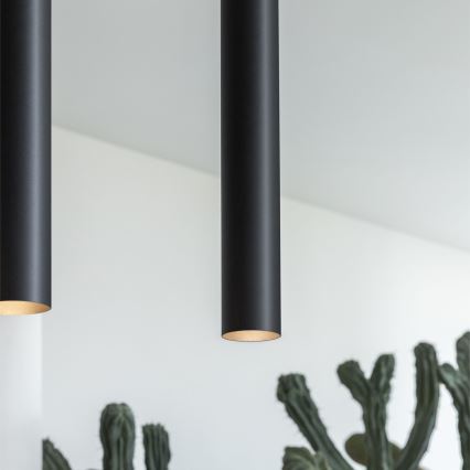 Ideal Lux - LED-pendel på kabel LOOK 1xGU10/7W/230V CRI 90 Ø 6 cm svart