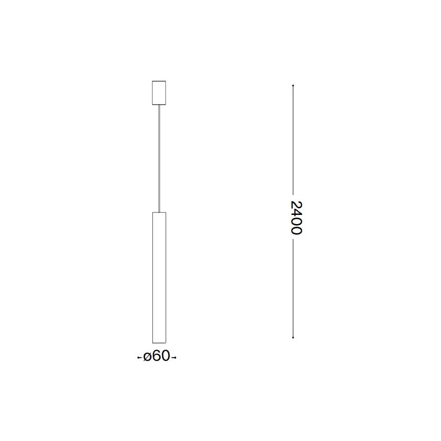 Ideal Lux - LED-pendel på kabel LOOK 1xGU10/7W/230V CRI 90 Ø 6 cm svart