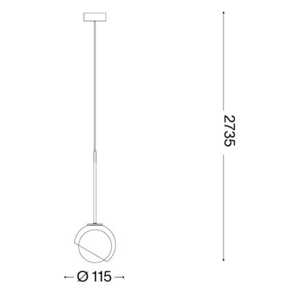 Ideal Lux - LED-pendel på vajer BLOOM 1xG9/3W/230V Ø 11,5 cm svart