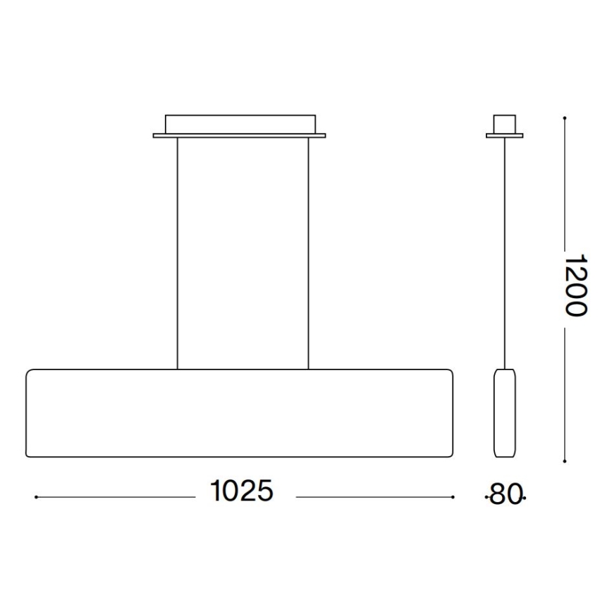 Ideal Lux - LED-pendel på vajer DESK LED/32W/230V 102,5 cm CRI 90 svart