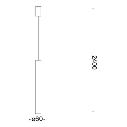 Ideal Lux - LED-pendel på vajer LOOK 1xGU10/7W/230V CRI 90 Ø 6 cm koppar