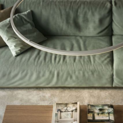 Ideal Lux - LED-pendel med kabel ORACLE SLIM LED/53W/230V 2700K CRI 90 Ø 90 cm vit