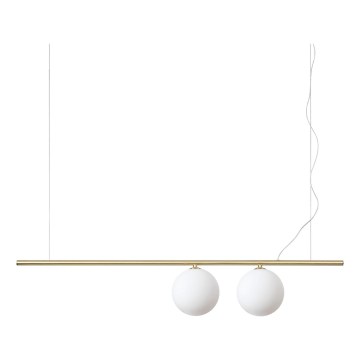 Ideal Lux - LED-pendel på vajer PERLINE 2xG9/3W/230V guld