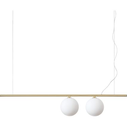 Ideal Lux - LED-pendel på vajer PERLINE 2xG9/3W/230V guld