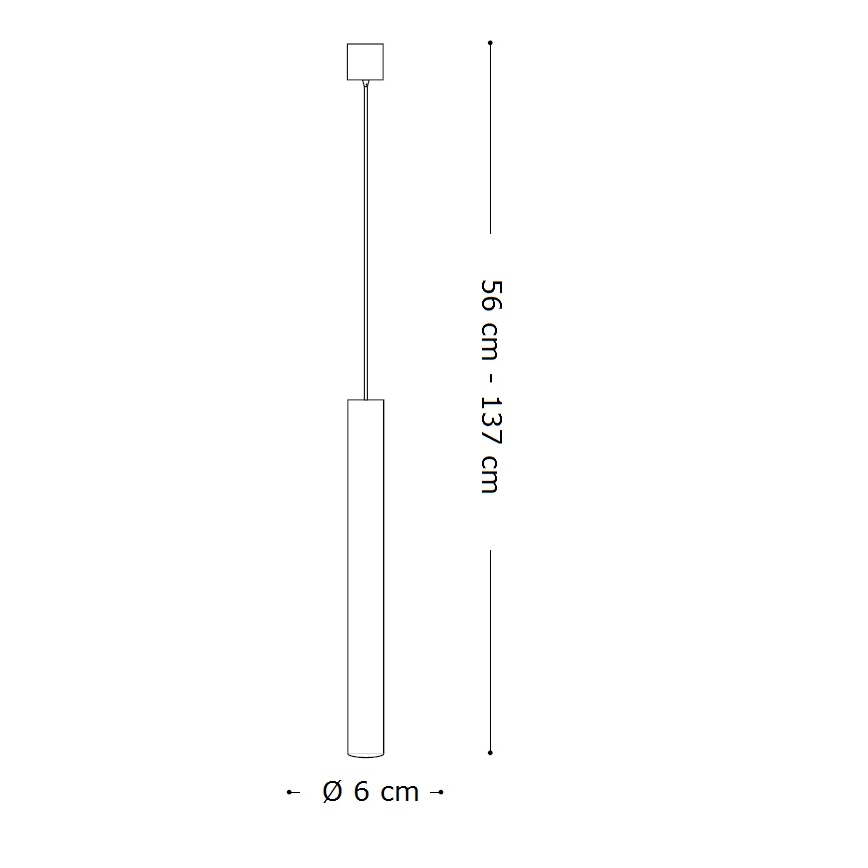 Ideal Lux - LED-pendellampa LOOK 1xGU10/7W/230V CRI 90 Ø 6 cm vit