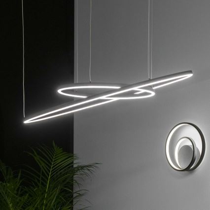 Ideal Lux - LED-pendel med vajer ORACLE SLIM LED/37W/230V 2700K CRI 90 diam. 70 cm svart