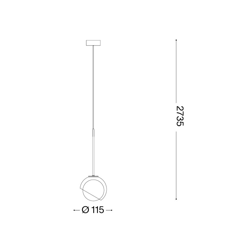 Ideal Lux - LED-pendellampa på vajer BLOOM 1xG9/3W/230V Ø 11,5 cm guld/rökbeige