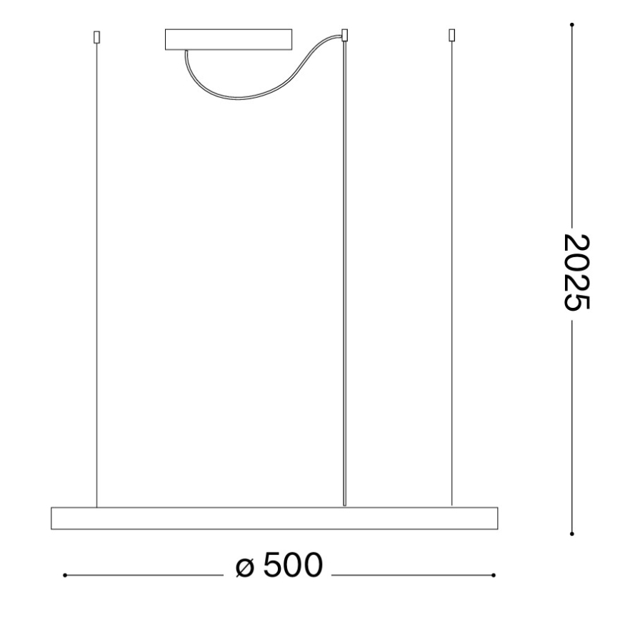 Ideal Lux - LED-pendel på vajer ORACLE SLIM LED/29W/230V 3000K CRI 90 Ø 50 cm guldfärgad