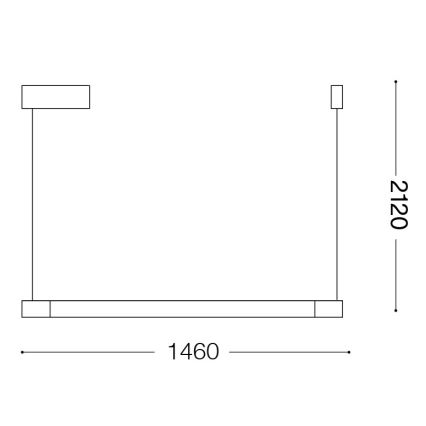 Ideal Lux - LED-pendellampa på vajer YOKO LED/17W/230V CRI 90 vit
