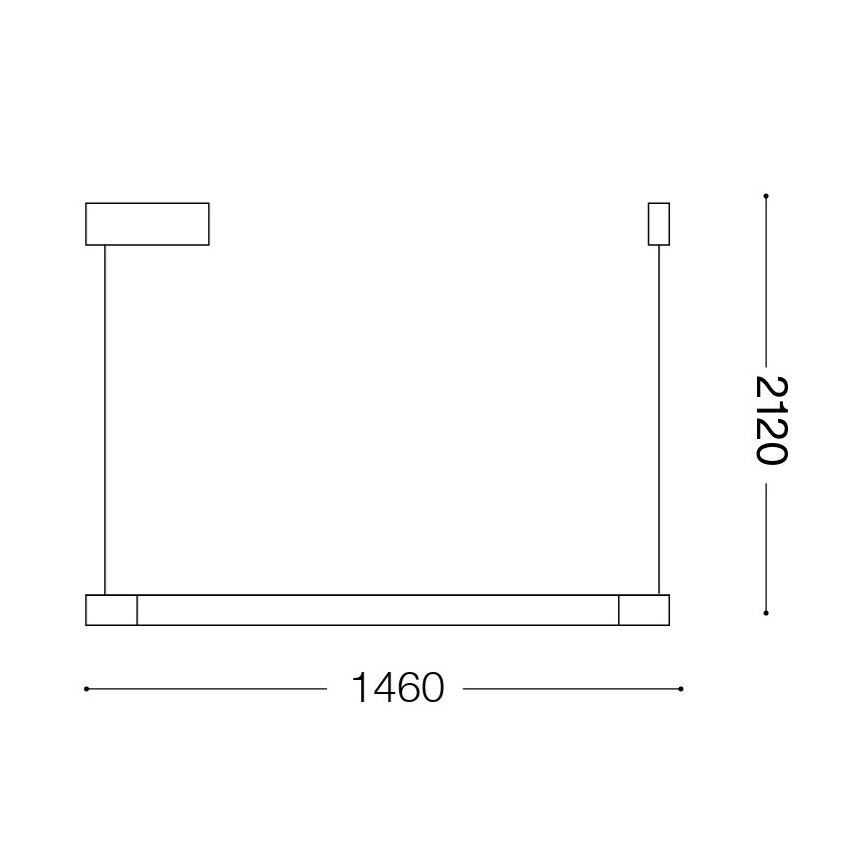 Ideal Lux - LED-pendellampa på vajer YOKO LED/17W/230V CRI 90 vit