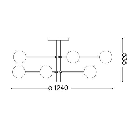 Ideal Lux - LED pendelljuskrona COSMOPOLITAN 10xG9/3W/230V diameter 124 cm svart