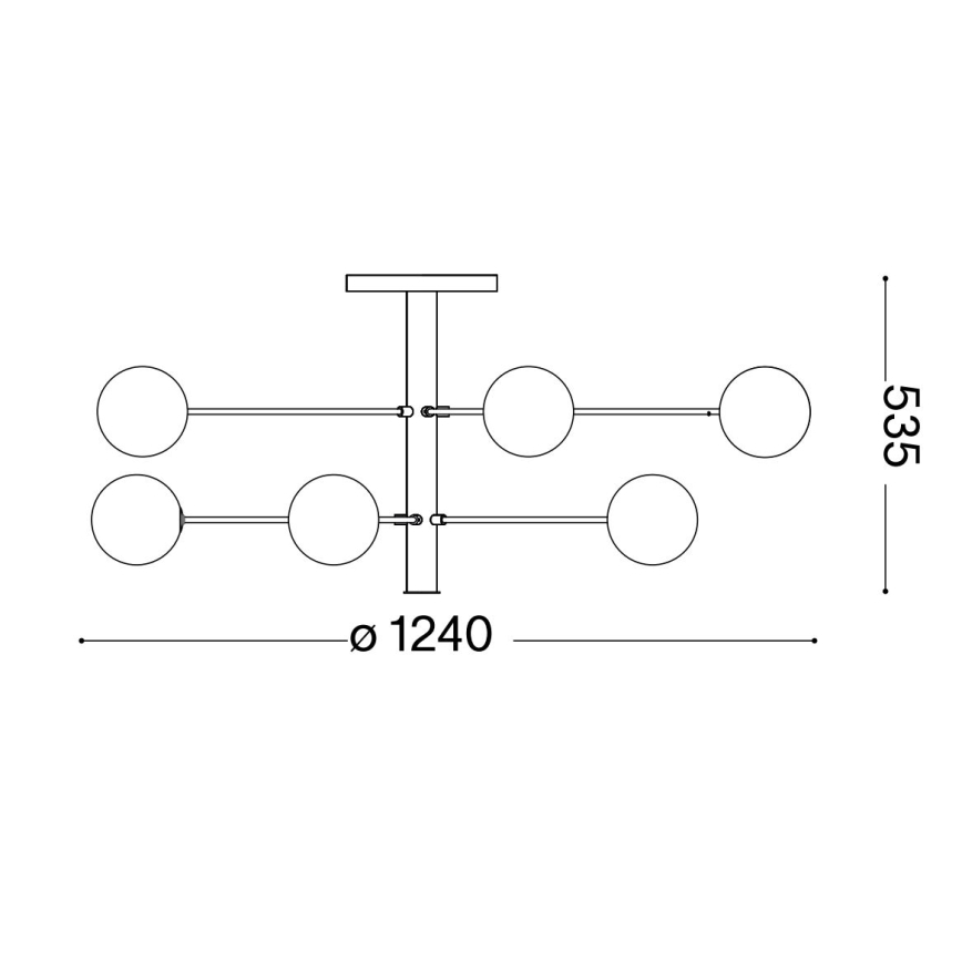 Ideal Lux - LED pendelljuskrona COSMOPOLITAN 10xG9/3W/230V diameter 124 cm svart