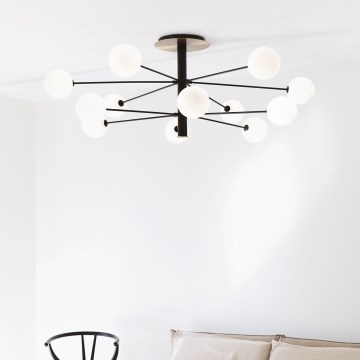 Ideal Lux - LED pendelljuskrona COSMOPOLITAN 12xG9/3W/230V diameter 145 cm svart