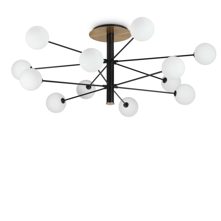 Ideal Lux - LED pendelljuskrona COSMOPOLITAN 12xG9/3W/230V diameter 145 cm svart