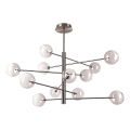 Ideal Lux - LED pendelljuskrona EQUINOXE 12xG4/2W/230V diameter 128,1 cm skinande krom/rökig