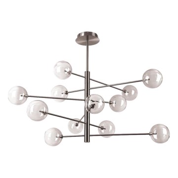 Ideal Lux - LED pendelljuskrona EQUINOXE 12xG4/2W/230V diameter 128,1 cm skinande krom/rökig