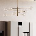 Ideal Lux - LED pendelljuskrona EQUINOXE 8xG4/2W/230V diameter 128 cm mässing/genomskinlig