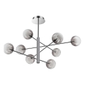 Ideal Lux - LED pendelljuskrona EQUINOXE 8xG4/2W/230V diameter 128 cm skinande krom/rökig
