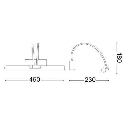 Ideal Lux - LED spegelbelysning MIRROR LED/4,6W/230V blank krom