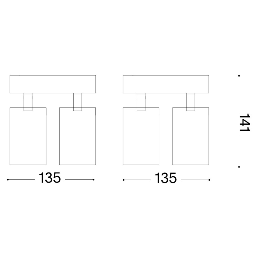 Ideal Lux - LED-spotlampa DYNAMITE 4xGU10/7W/230V CRI 90 svart