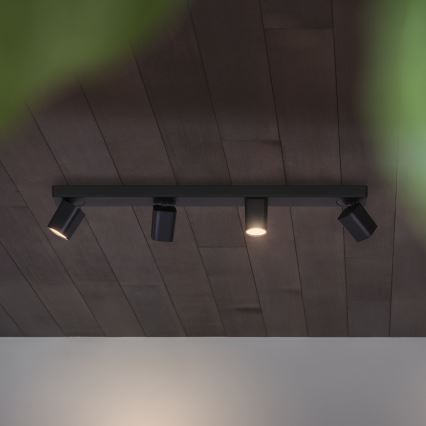 Ideal Lux - LED spotlight RUDY 4xGU10/7W/230V CRI 90 svart