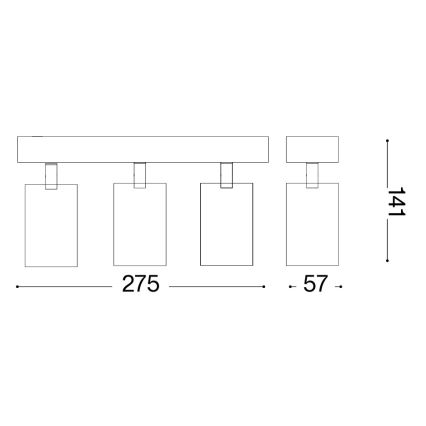 Ideal Lux - LED-spott DYNAMITE 3xGU10/7W/230V CRI 90 svart