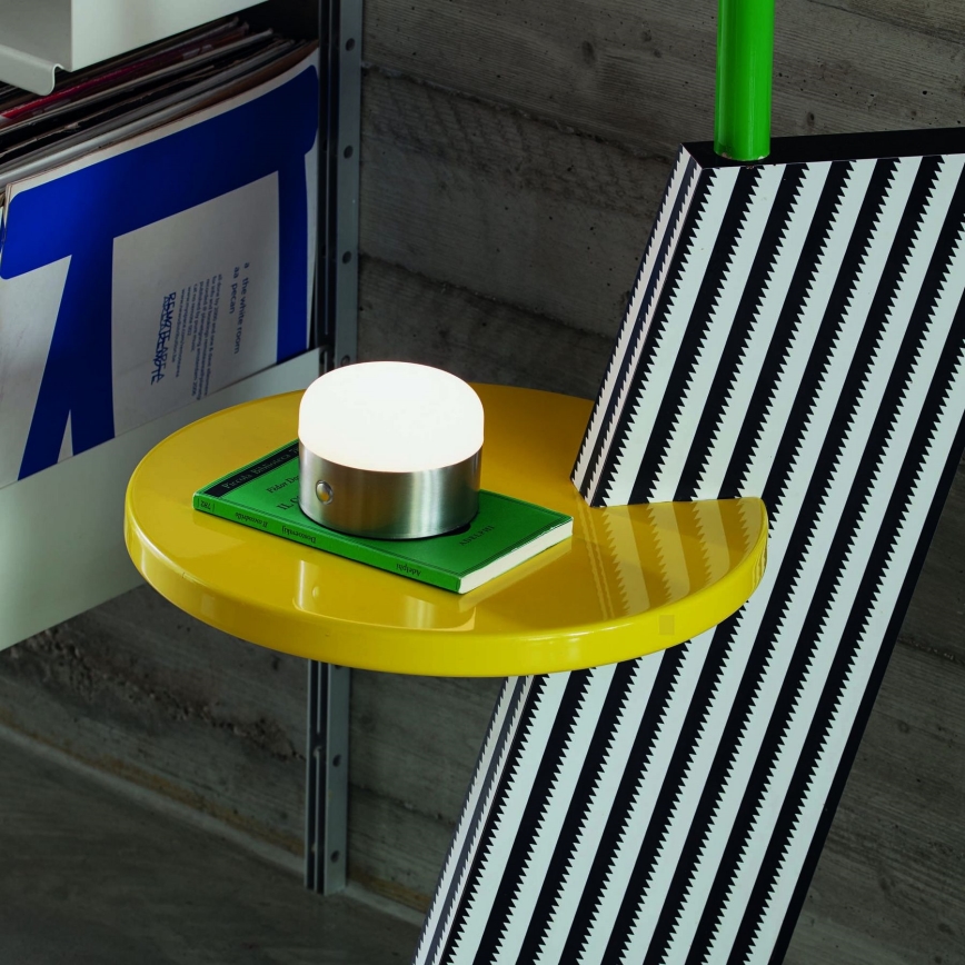 Ideal Lux - LED Dimbar Touchbordslampa MIGNON LED/5W/5V 1500 mAh Ø 10 cm CRI 90 Blank krom