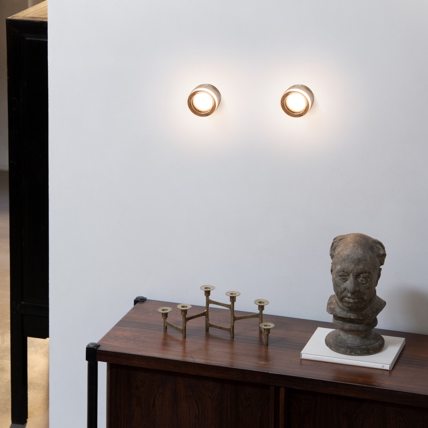 Ideal Lux - LED badrumstaklampa LOLLY 1xGX53/9W/230V Ø 10,5 cm IP44 guld/rökbeige