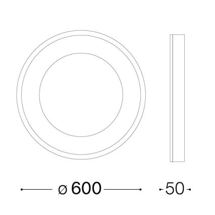 Ideal Lux - LED takarmatur PLANET LED/29W/230V CRI 90 Ø 60 cm svart