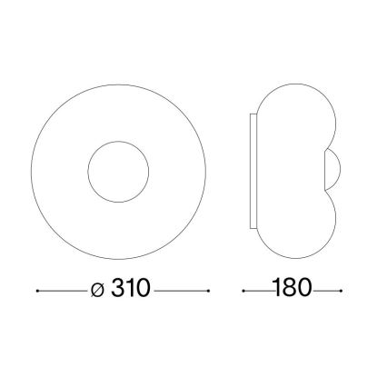 Ideal Lux - LED taklampa ARIZONA 2xGX53/9W/230V diameter 31 cm vit