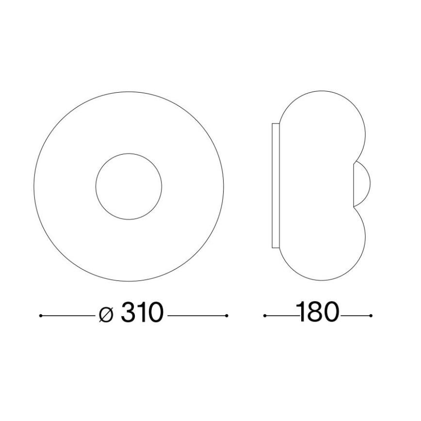 Ideal Lux - LED taklampa ARIZONA 2xGX53/9W/230V diameter 31 cm vit