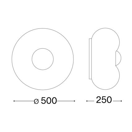 Ideal Lux - LED taklampa ARIZONA 5xGX53/9W/230V diameter 50 cm vit