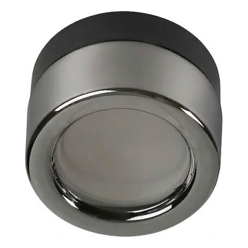 Ideal Lux - LED taklampa för badrum LOLLY 1xGX53/9W/230V diam. 10,5 cm IP44 svart/rökfärgad