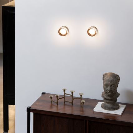 Ideal Lux - LED-badrumstaklampa LOLLY 1xGX53/9W/230V Ø 10,5 cm guld/rökbeige
