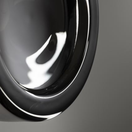 Ideal Lux - LED taklampa för badrum LOLLY 1xGX53/9W/230V diam. 10,5 cm IP44 svart/rökfärgad