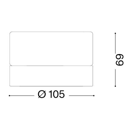 Ideal Lux - LED taklampa för badrum LOLLY 1xGX53/9W/230V diam. 10,5 cm IP44 svart/rökfärgad