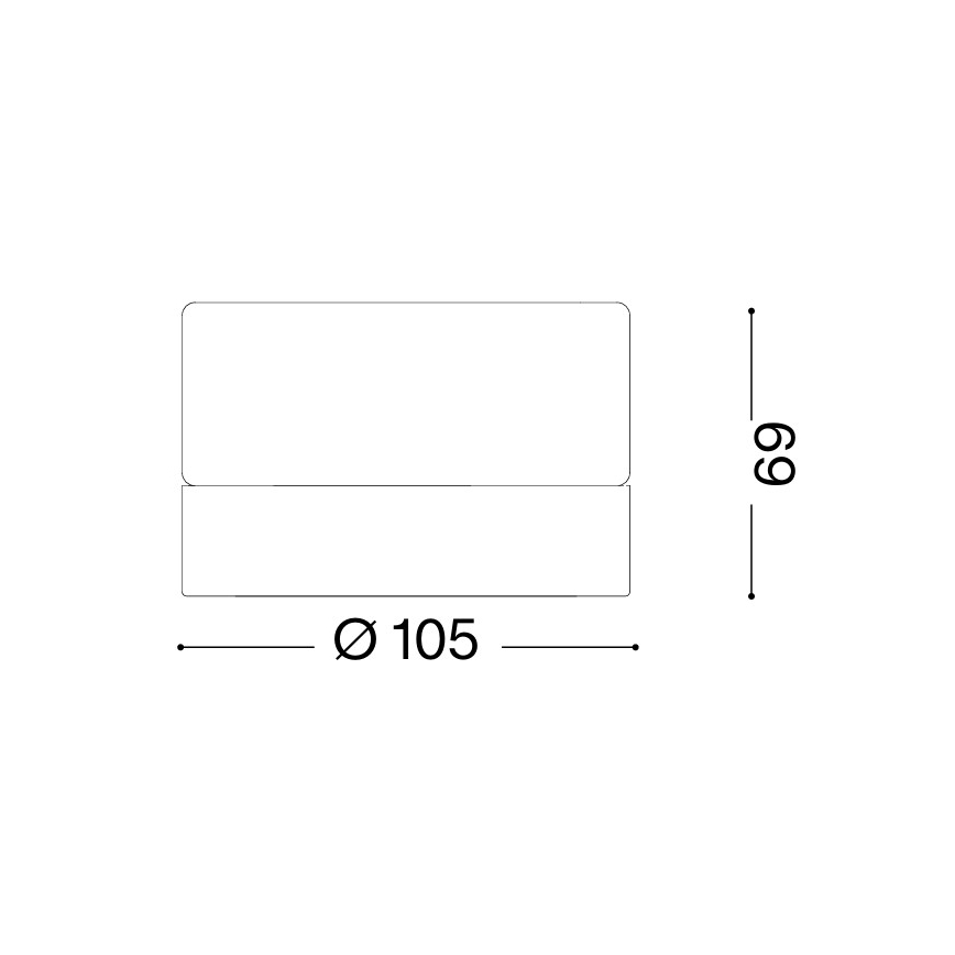 Ideal Lux - LED taklampa för badrum LOLLY 1xGX53/9W/230V diam. 10,5 cm IP44 svart/rökfärgad