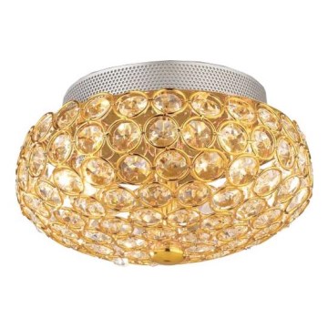 Ideal Lux - LED taklampa i kristall KING 3xG9/3W/230V diameter 25,5 cm guld