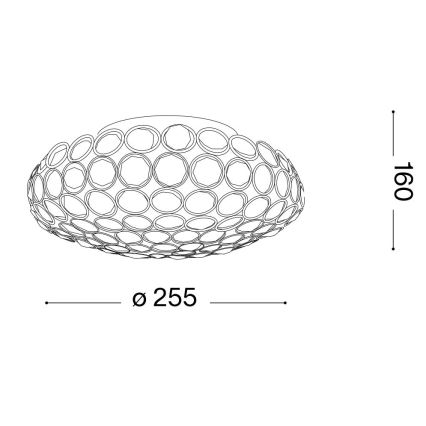 Ideal Lux - LED taklampa i kristall KING 3xG9/3W/230V diameter 25,5 cm skinande krom