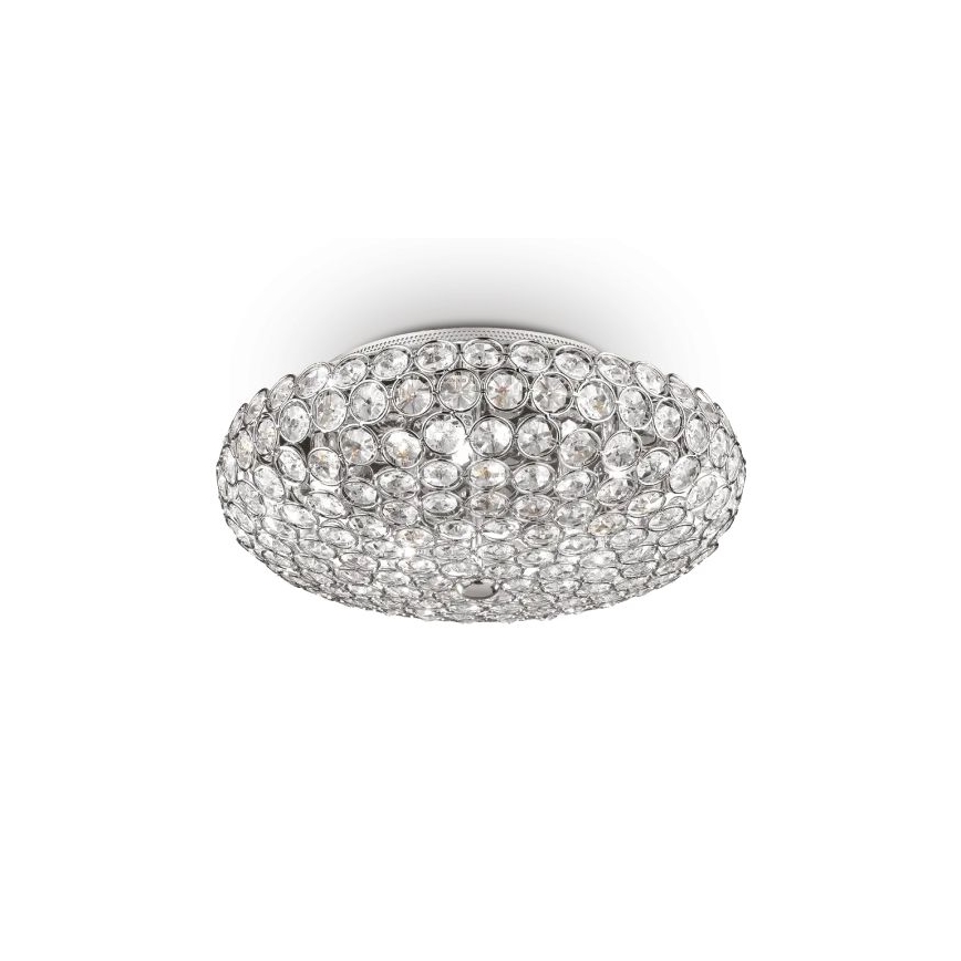 Ideal Lux - LED taklampa i kristall KING 5xG9/3W/230V diameter 38 cm skinande krom