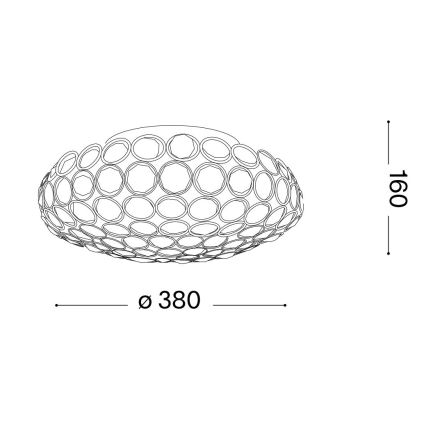 Ideal Lux - LED taklampa i kristall KING 5xG9/3W/230V diameter 38 cm skinande krom