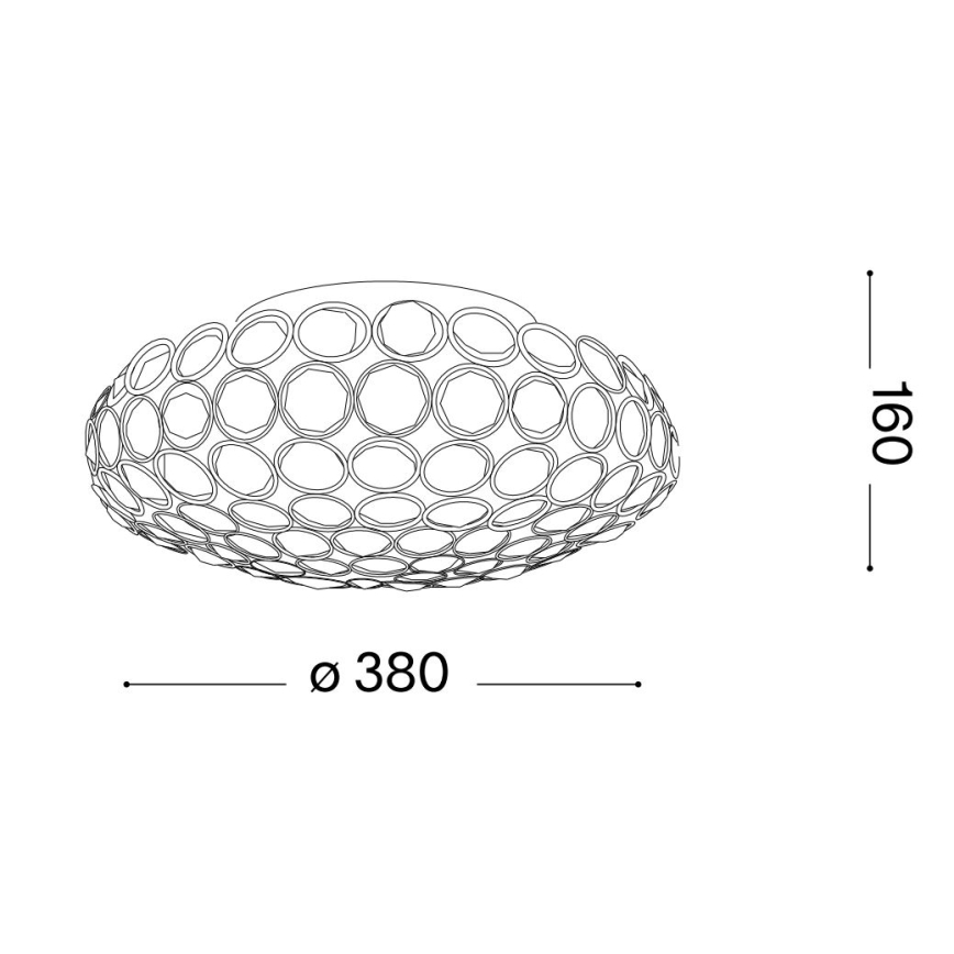 Ideal Lux - LED taklampa i kristall KING 5xG9/3W/230V diameter 38 cm skinande krom