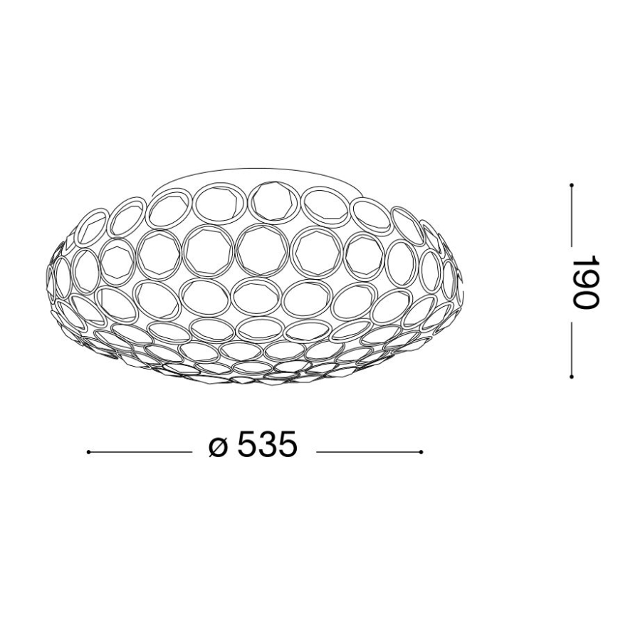 Ideal Lux - LED taklampa i kristall KING 9xG9/3W/230V diameter 53,5 cm skinande krom
